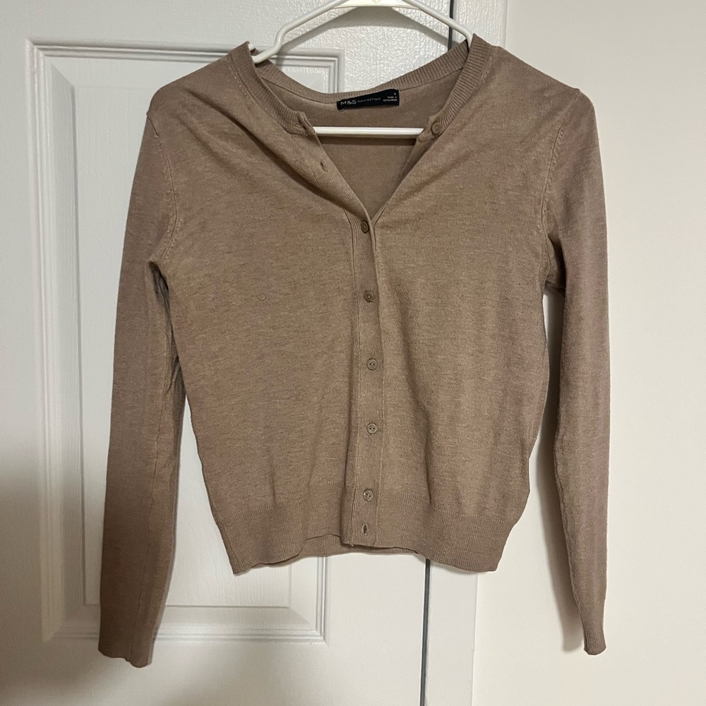 Marks and Spencer - Tan Cardigan (Women - Small Size)